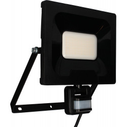 Projecteur Mural NINO 50W 4000lm - Detecteur de Mouvement - Noir - Arlux Lighting