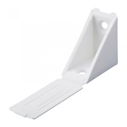 Equerre plastique blanc HETTICH, L.30 mm x l.30 mm x H.3 cm