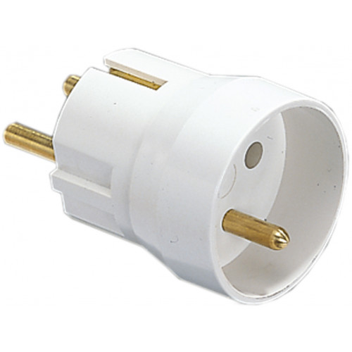 Adaptateur mâle 6A vers femelle 16A blanc, Adaptateur prises