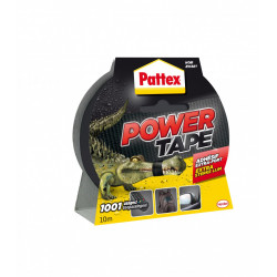 Adhésif PATTEX réparation toile multiusage, Power tape L.10 m x l.51 mm, noir de marque PATTEX, référence: B5733500