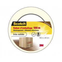 Adhésif SCOTCH emballage une face multiusage L.100 m x l.48 mm, transparent de marque SCOTCH, référence: B5733700