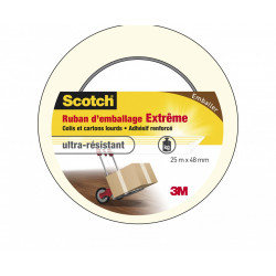 Adhésif SCOTCH emballage une face multiusage L.25 m x l.48 mm, transparent de marque SCOTCH, référence: B5733800