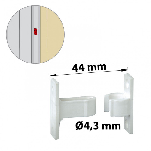 Arrêt à pince composite plastifié, H.50 x L.50 x P.20 mm - AFBAT