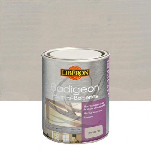 Badigeon Poutres et boiseries LIBERON, bois grisé mat, 1 l - LIBERON