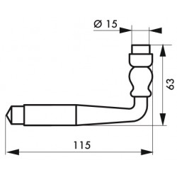 Béquille aluminium epoxy x l.12 x H.1.5 cm - THIRARD 