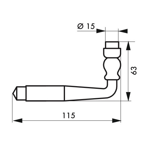 Béquille aluminium epoxy x l.12 x H.1.5 cm - THIRARD 