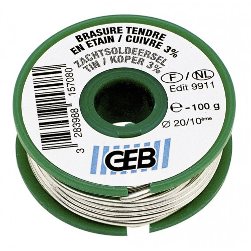 Bobine pour brasure etain / cuivre, 100 g, GEB - GEB