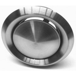 Bouche d'aération inox DMO Encastrement diam.125 mm, l.17.5 cm x H.17.5 cm - Dmo