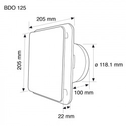 Bouche d'extraction pvc S&P, Diam.125/125 mm Bdo125 - S&P