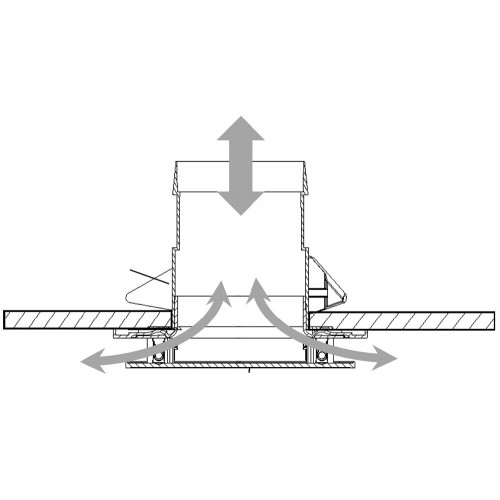 Bouche d'extraction et d'insufflation BDO plastique réglable 80mm -  UNELVENT - 855015