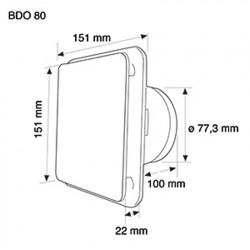 Bouche d'insufflation/extraction pvc S&P, Diam.80/80 mm Bdo80 - S&P