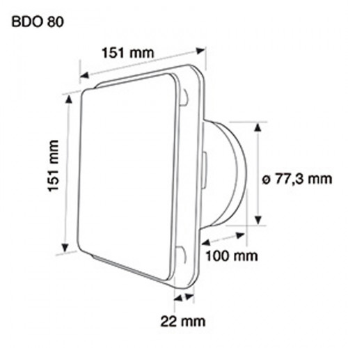 S&P Bouche d'insufflation/extraction pvc S&P, Diam.80/80 mm Bdo80