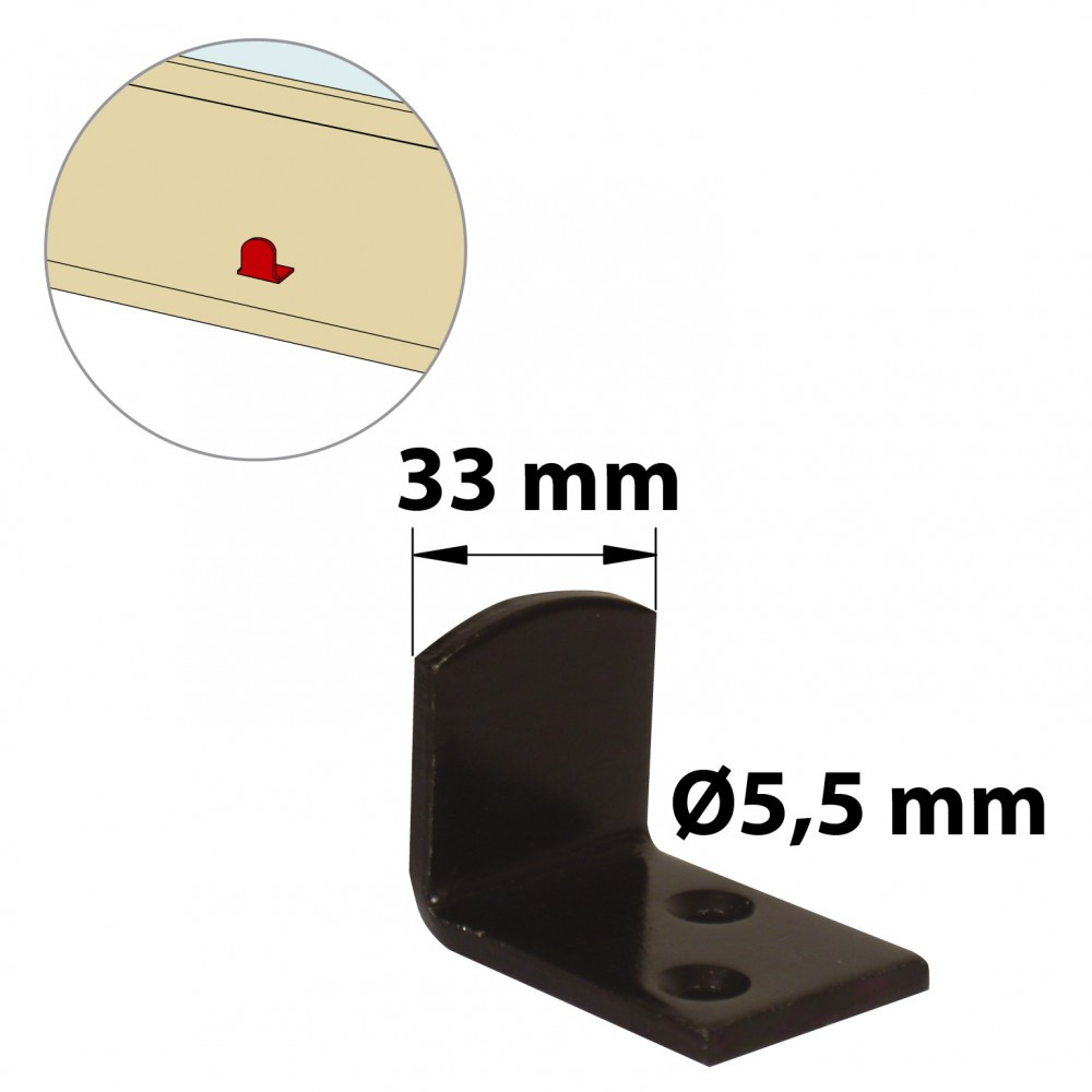 Butée de volets coudée Espagnolette plate Afbat acier - vue 2