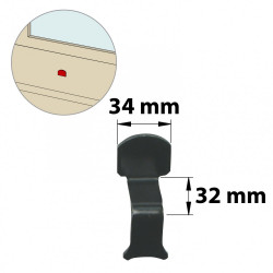 Butée de fermeture acier prépeint, H.70 x L.30 x P.40 mm - AFBAT