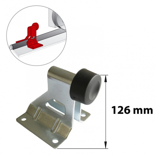 Butée de fin de course acier zingué, H.126 x L.110 x P.110 mm - AFBAT