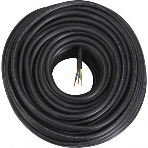 Câble électrique 3 G 1.5 mm² u1000r2v L.100 m, noir - NEXANS