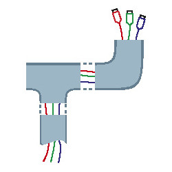 Cache-câble blanc pour moulure, H.100 x P.7 cm - DEBFLEX