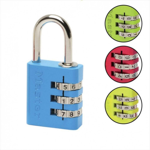 MASTER LOCK Cadenas en aluminium largeur 40 mm anse 24 mm. Livré avec 2  clés. Sous blister