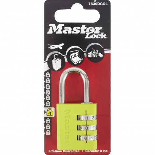 Cadenas à combinaison MASTER LOCK aluminium, l.30 mm - MASTER LOCK