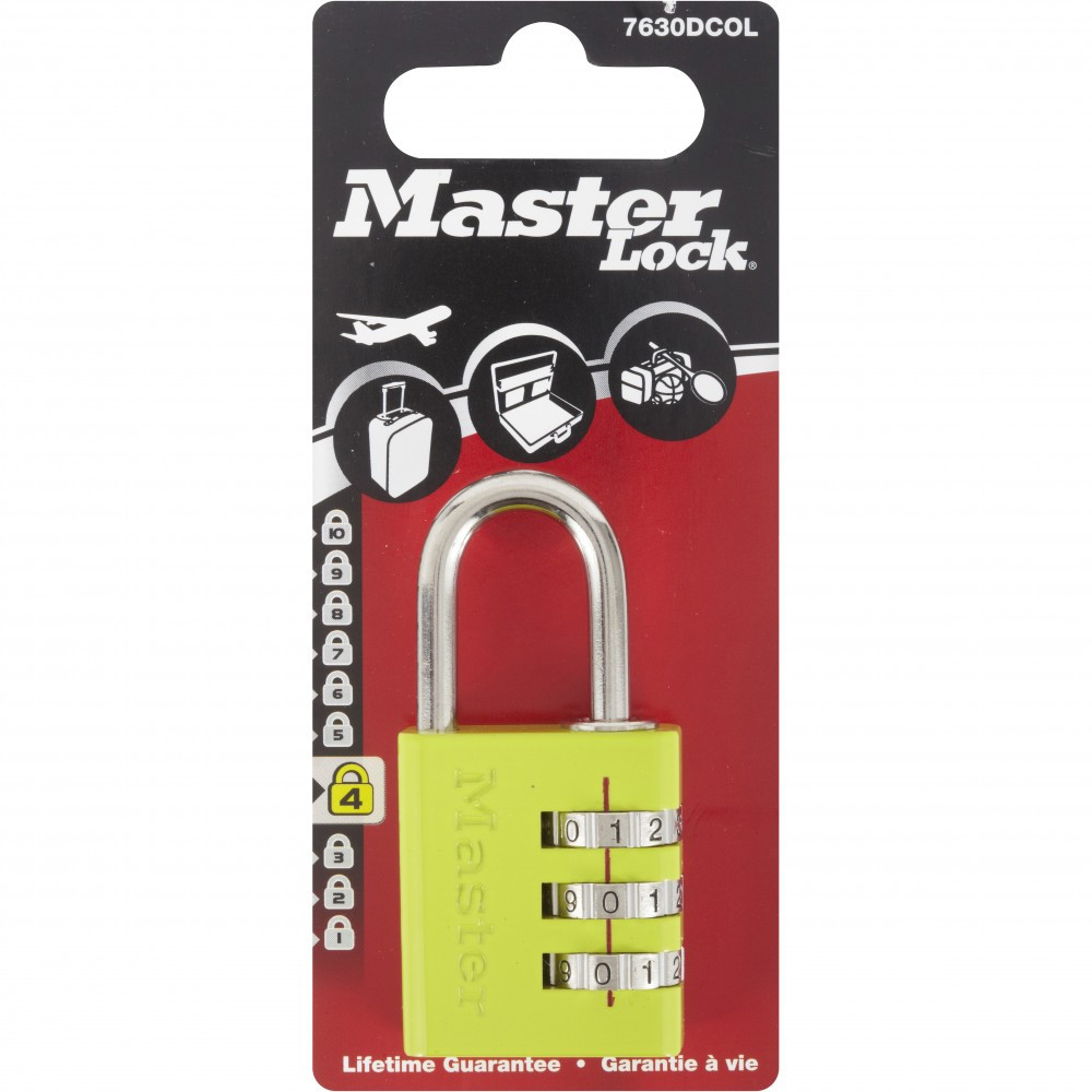 Cadenas à Combinaison Master Lock - Sécurité Casier & Valise