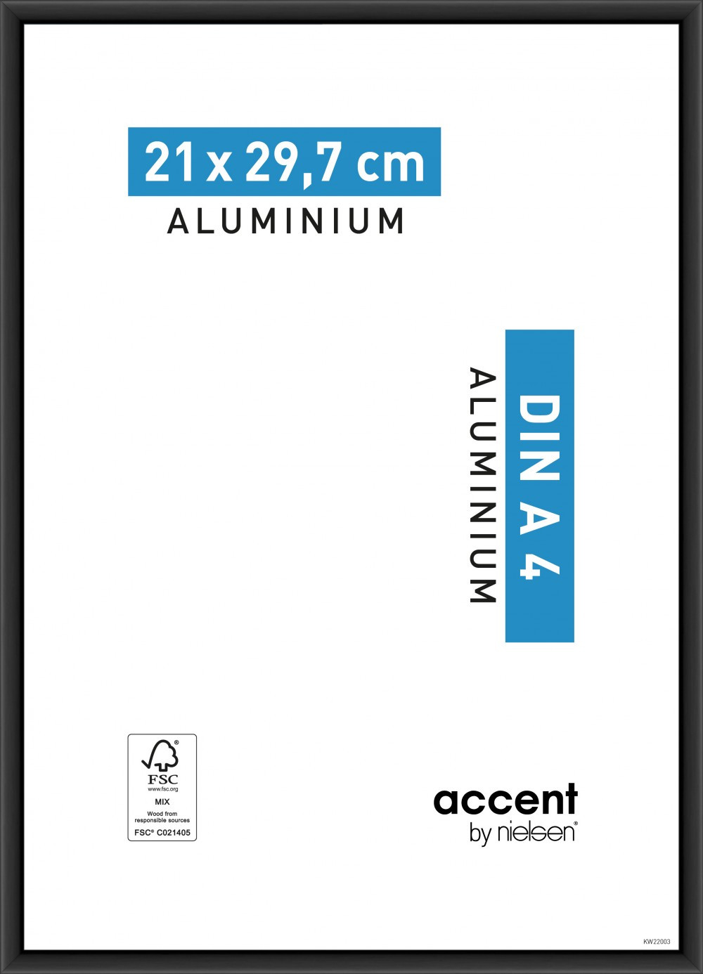 Cadre Accent, 21 x 29.7 cm, noir