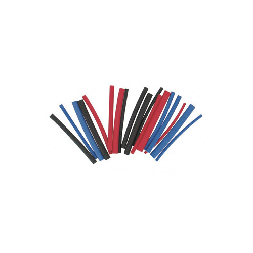 18 gaines thermorétractables rouge/noir/bleu, L.0.08m, ZENITECH - ZENITECH
