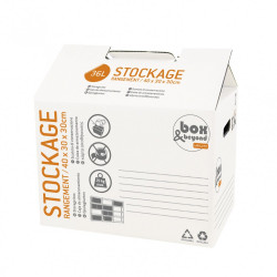 Caisse à monter Utility carton renforcé , l.40 x P.30 x H.30 cm de marque PACK AND MOVE, référence: B5771300