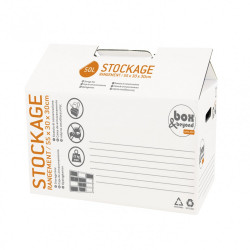 Caisse à monter Utility carton renforcé , l.55 x P.30 x H.30 cm de marque PACK AND MOVE, référence: B5771400