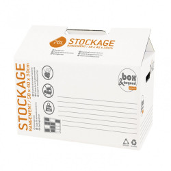 Caisse à monter Utility carton renforcé , l.58 x P.40 x H.30 cm de marque PACK AND MOVE, référence: B5771500