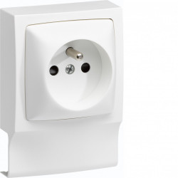 Adaptateur blanc pour moulure, H. 9.4 x P.3.8 cm de marque TEHALIT, référence: B5774600