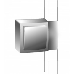 Adaptateur blanc pour moulure, H. 9.4 x P.3.8 cm de marque TEHALIT, référence: B5774700