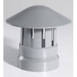 Chapeau de ventilation femelle pvc gris GIRPI, Diam.100 mm de marque GIRPI, référence: B5775300