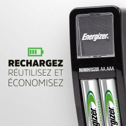 Chargeur de piles ENERGIZER, 1 ou 2 piles aa / aaa - ENERGIZER