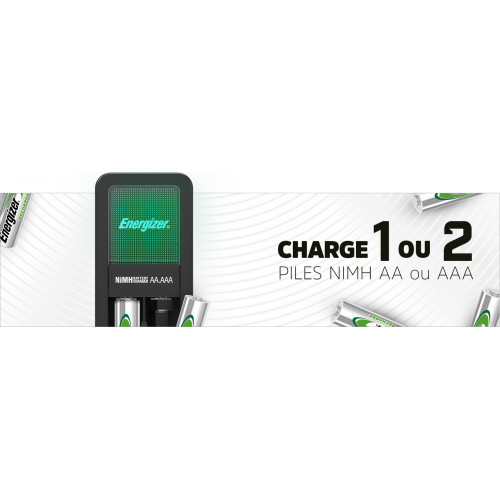 Chargeur de piles ENERGIZER, 1 ou 4 piles aa / aaa