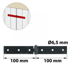 Charnière forte acier pour volets battants, L.40 x l.100 mm de marque AFBAT, référence: B5776600