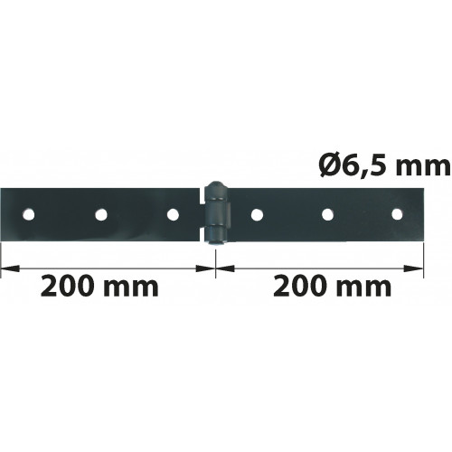 Charnière forte acier pour volets battants, L.40 x l.300 mm - AFBAT