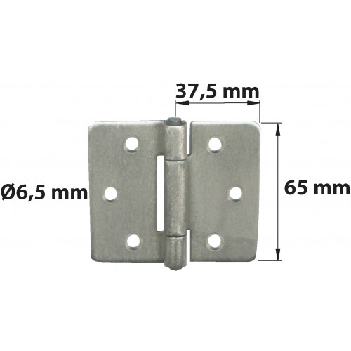 Charnière forte inox pour volets battants/pour porte battante, L.75 x l.75 mm - AFBAT