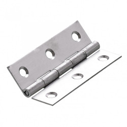 Charnière universelle inox pour meuble, L.80 x l.45 mm de marque HETTICH, référence: B5782000