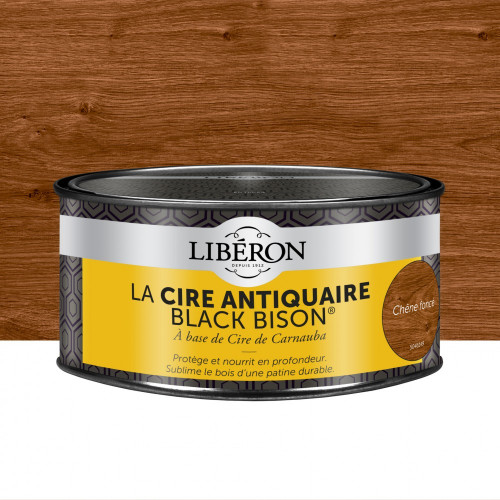 Cire en pâte meuble et objets Antiquaire black bison® LIBERON, chêne foncé 0.5 l - LIBERON