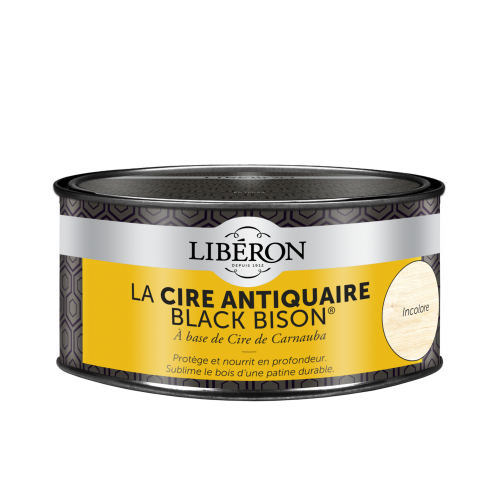 Cire en pâte meuble et objets Antiquaire black bison® LIBERON, incolore 0.5 l - LIBERON