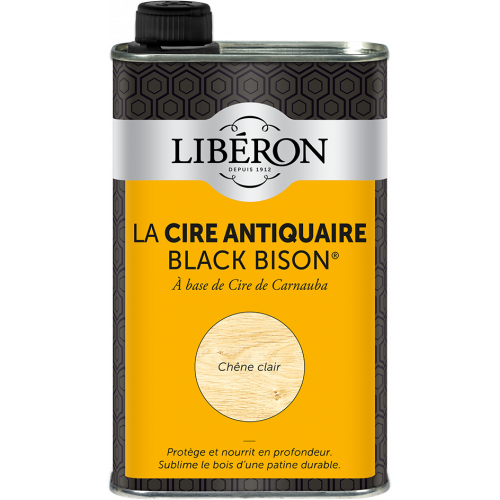 Cire liquide meuble et objets Antiquaire black bison® LIBERON, chêne clair 0.5 l - LIBERON