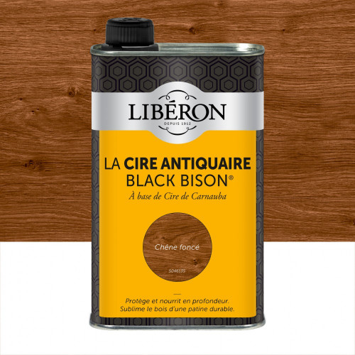 Cire liquide meuble et objets Antiquaire black bison® LIBERON, chêne foncé 0.5 l - LIBERON