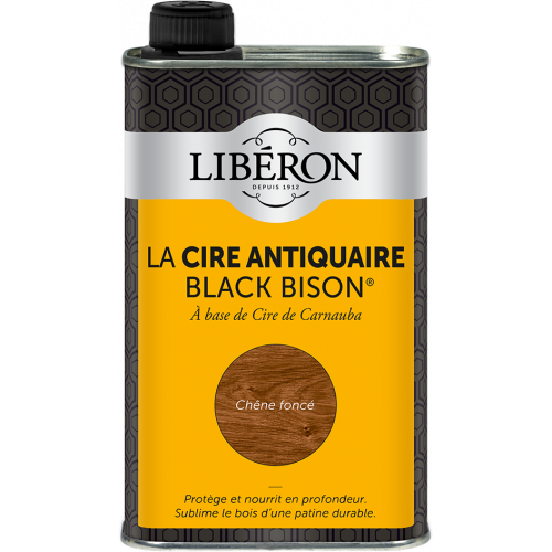 Cire liquide meuble et objets Antiquaire black bison® LIBERON, chêne foncé 0.5 l - LIBERON