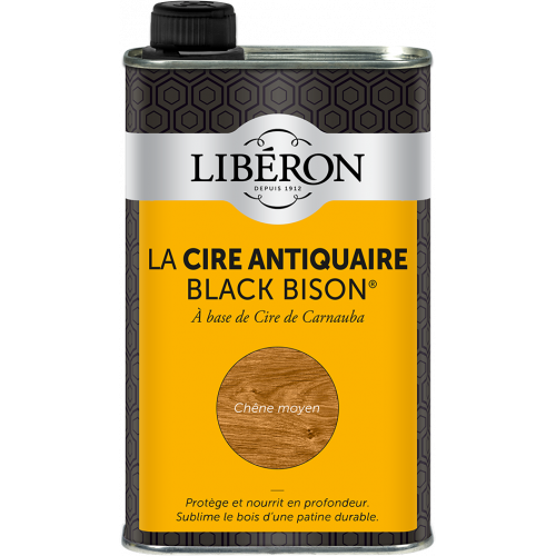 Cire liquide meuble et objets Antiquaire black bison® LIBERON, chêne moyen 0.5 l - LIBERON