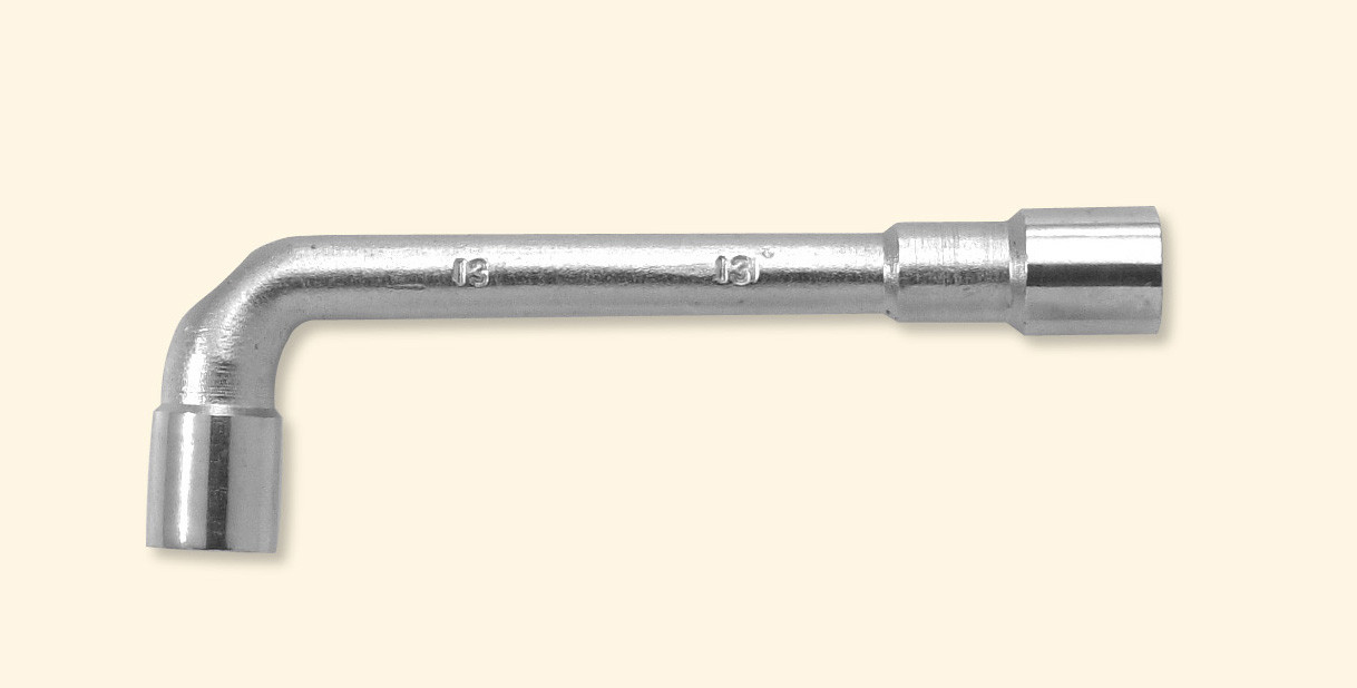Clé à pipe débouchée en acier forgé FACOM SC 76, Diam.13 mm