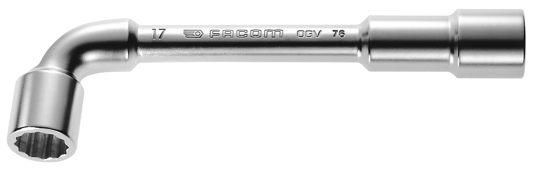 Clé à pipe débouchée en acier forgé FACOM SC 76, Diam.17 mm