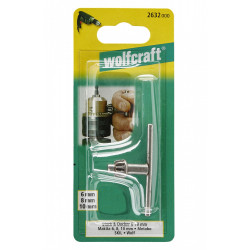 Clé mandrin porteur autoserrant cylindrique WOLFCRAFT 2632000, Diam.10 mm - WOLFCRAFT