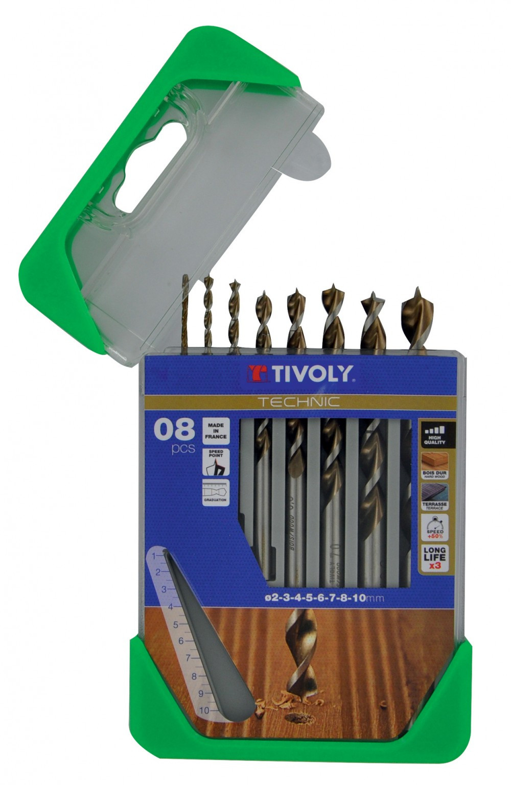 Coffret Tivoly Ranger 18 Forets Métaux Technic HSS Steam - Boîte Métal