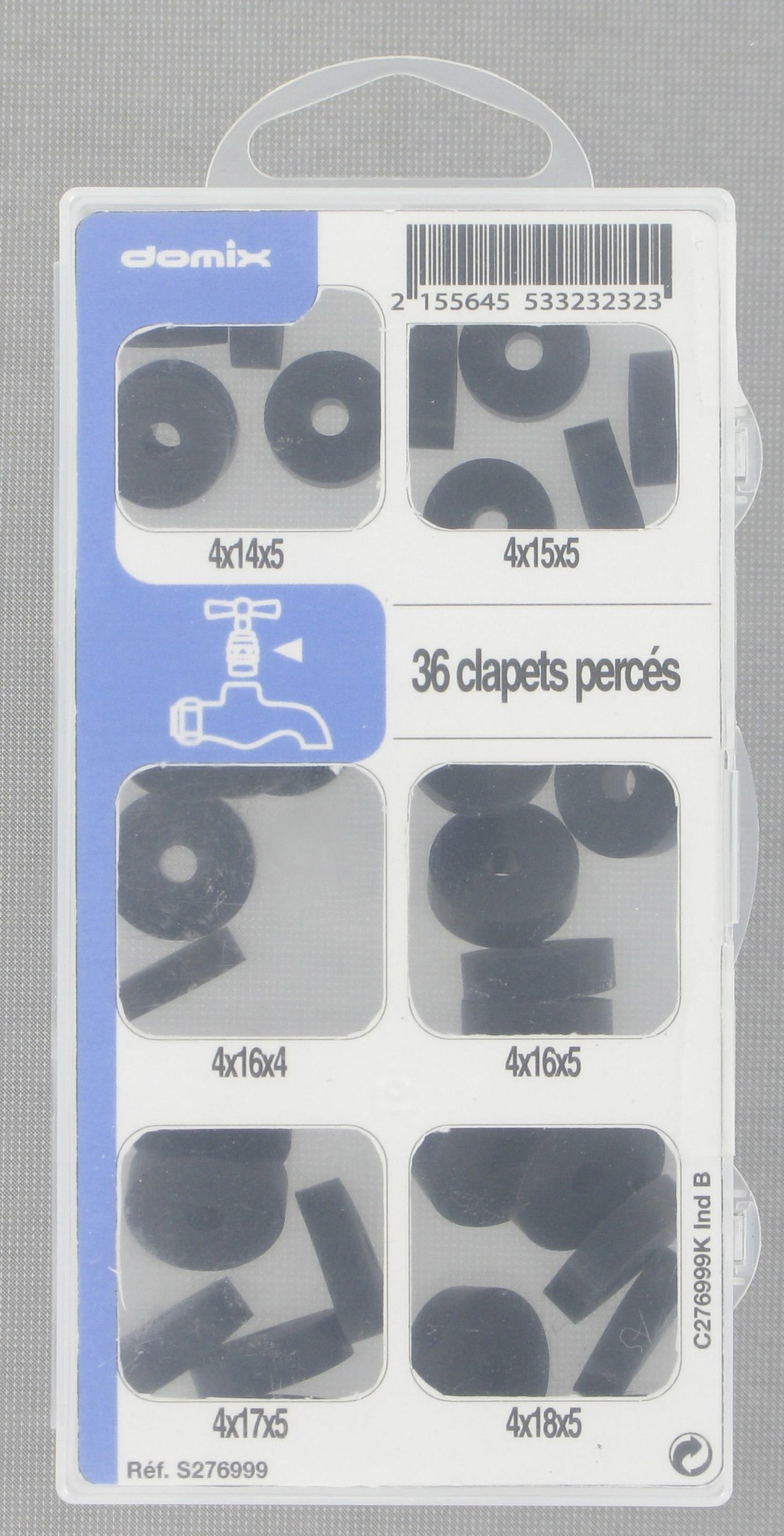 Coffret de 36 clapets percés COMAP