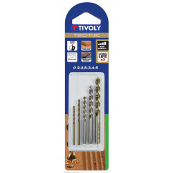 Coffret de 5 forets technic bois, Diam.2 à 5 mm TIVOLY de marque TIVOLY, référence: B5795300